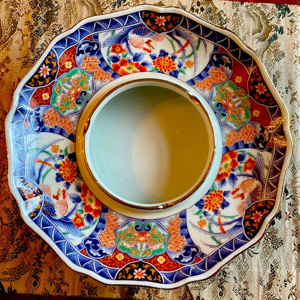 Vintage Signed IMARI Large Handpainted ASHTRAY bowl beautiful!